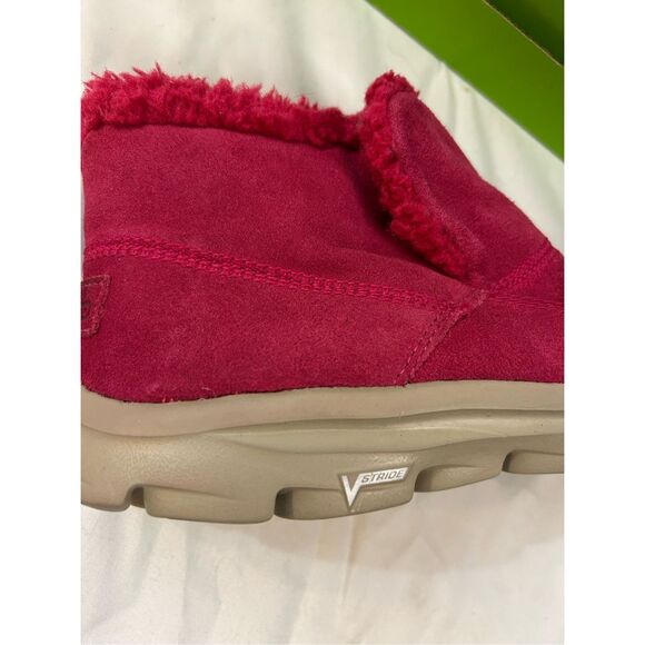 Skechers womens size 8 #13692 on the go no laces shoes red boots memory foam vst - Picture 5 of 12